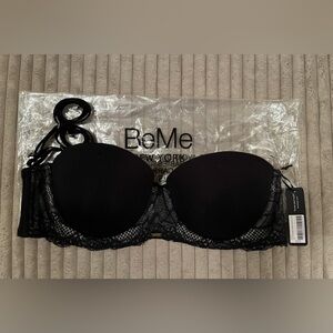BeMe NYC Rough &‎ Tumble Strapless Convertible Bra BMRT006 NWT 36B